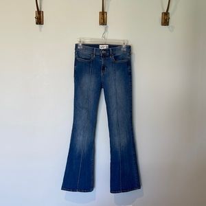 Girls high-rise flare jeans